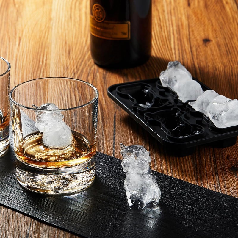 ACOOKEE 3D Highland Cow Ice Cube Tray Fun Shapes, Novelty Highland Cow Gifts, Holiday Stocking Stuffers for Men Women, Cute Highland Cattle Ice Mold for Whiskey,Cocktail,Bourbon - Image 2